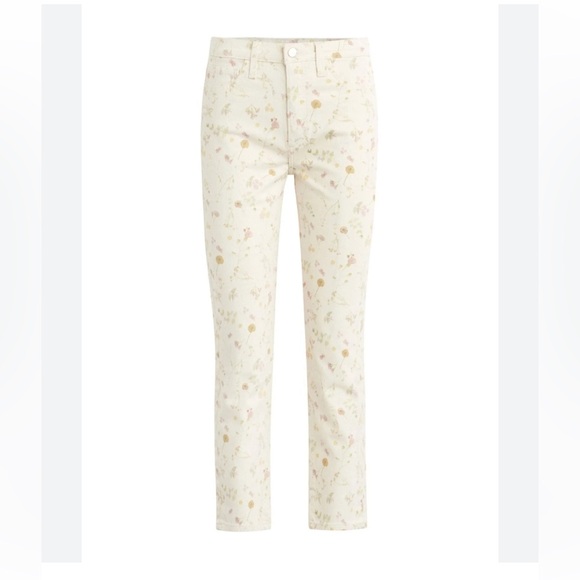 NEW Joe's Jeans The Scout Flower In Your Pocket Floral cropped cream jeans, 29 - Picture 2 of 13